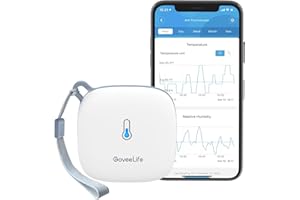 Govee WiFi Digital Thermometer Hygrometer, Smart Indoor Humidity Meter Temperature Sensor with App Notification, 2 Years Free