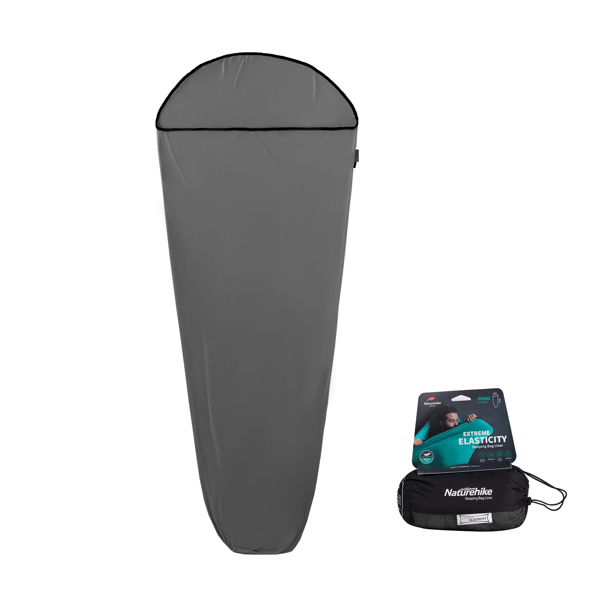 Naturehike インナーシーツ シュラフ トラベルシーツ シュラフライナー 超軽量 コンパクト 高い弾性 肌触り良い 速乾 保温 吸湿 丸洗い可能 アウトドア キャンプ ホテル 山小屋 防災 寝袋内 室内 車中泊 収納袋付き商品画像