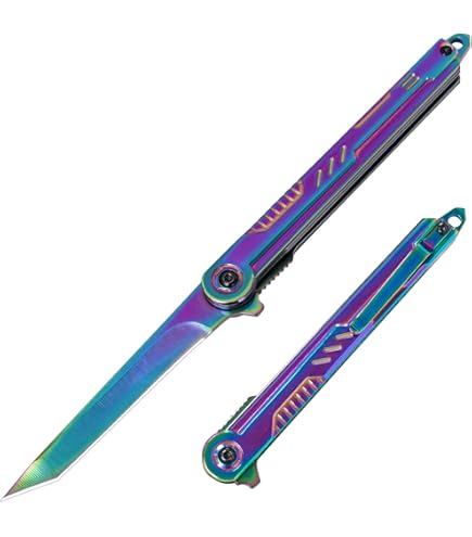 その他 flick knife Rainbow Foil Amazon.com : Tac-Force- Folding Pocket Knife – Rainbow