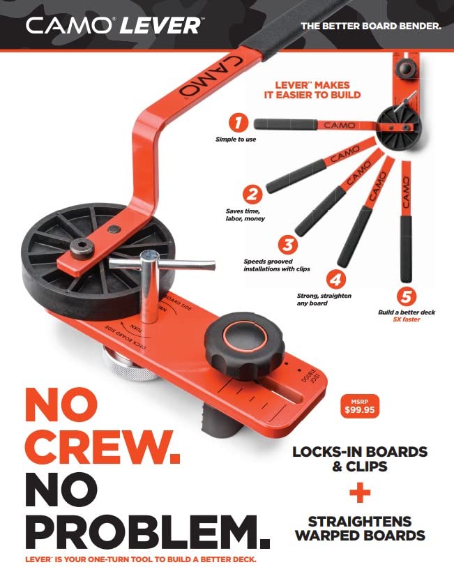 CAMO Lever Deck Board Bending and Locking Tool for Faster & Easier Deck