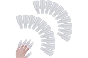 20PCS Nail Soak off Clips, 2x0.8 Inch Nail Polish Remover Clips, Reusable Remover, Easy to Use Gel Polish for Women Girl Supp