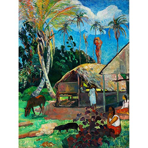 Paul Gauguin The Black Pigs Art Print Canvas Premium Wall Decor Poster Mural