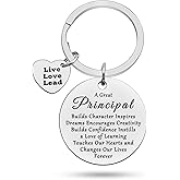 Heigebi Principal Appreciation Gifts Principal Keychain Teacher's Day Thank You Gifts for School Principals Teacher Administrators Valentine Day Retirement Graduation Birthday Present