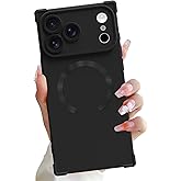OOK Magnetic Case for iPhone 17 Pro Max 6.9 Inch [Wireless Charging Compatible] Soft TPU Solid Phone Cover Anti-Scratch Shockproof Protection Slim Case for Women Men - Black