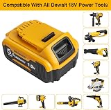 Powarobor 18V 5.5Ah Lithium Battery for Dewalt XR DCB184 DCB182 DCB183 DCB200 view 5