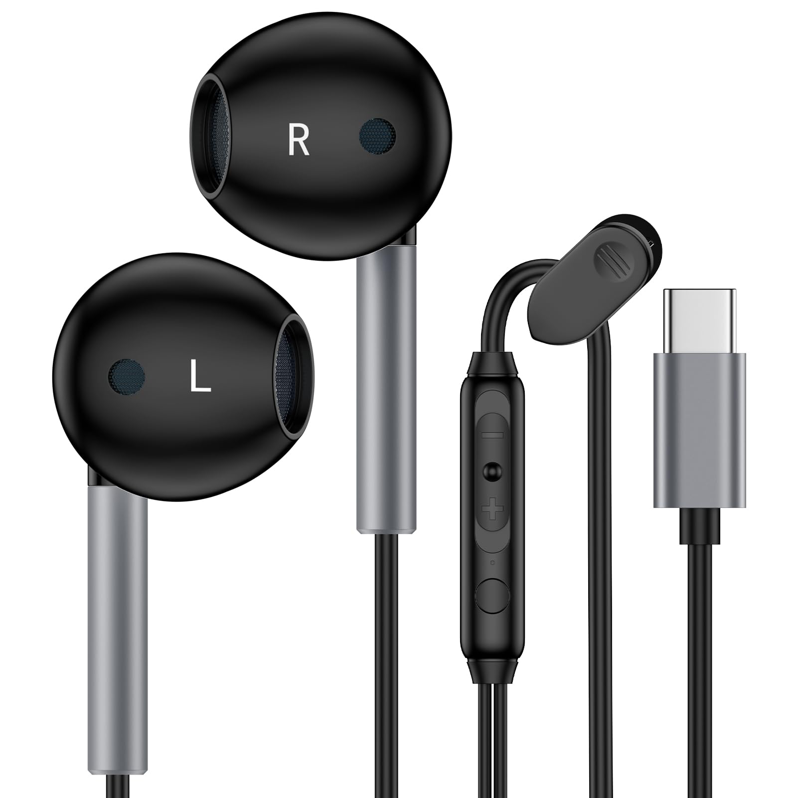 USB C Headphones Wired Earbuds for iPhone 17e/17 Pro Max/Air/16e/16 Plus/15