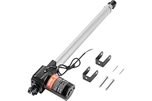 VEVOR Linear Actuator 12V, 16 Inch Heavy Duty 1320lbs/6000N Linear Actuator, 0.19"/s Linear Motion Actuator with Mounting Bracket & IP44 Protection for Electric Door Industrial Machinery Vessels Cargo