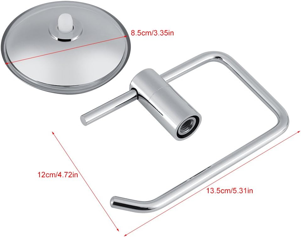 Toilet paper holder, toilet roll holder, modern stainless steel paper dispenser, no hole paper dispenser, vacuum suction cup - Image 4