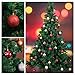 36 Collectable Ball Ornaments Set for Christmas Tree Decoration Red and Gold with 18 Designs (60 mm, 2.36