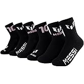 Messi Girls Lifestyle No-Show Socks, 6-Pack Kids Socks, Soft & Stretchy, Comfortable