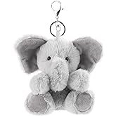 Apricot Lamb Cute Toys Plush Gray Elephant Stuffed Animal Soft Keychain for Kids Bag, Purse, Backpack, Handbag