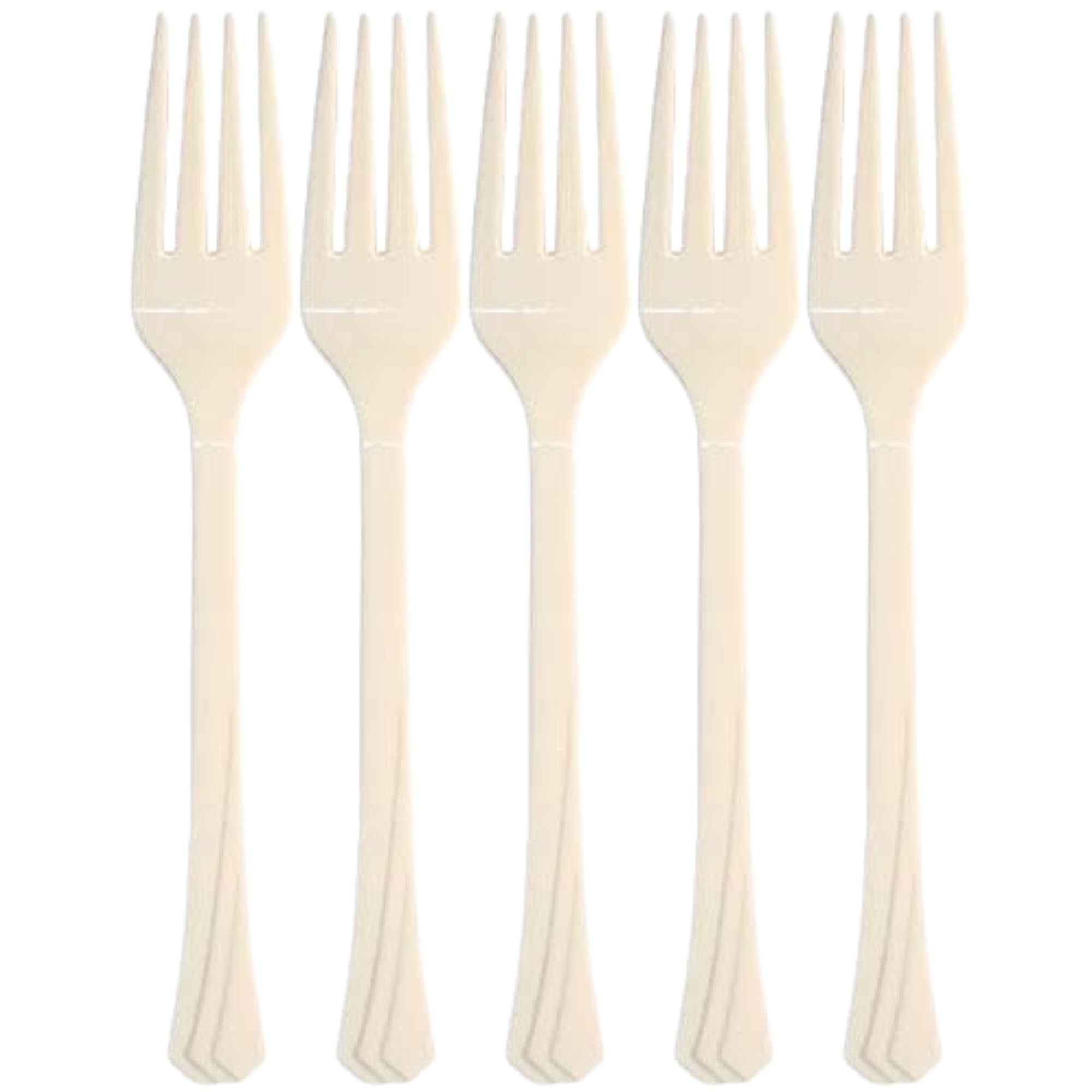 Photo 1 of Premium Heavyweight Ivory Plastic Fork (Packs of 51), Durable & Stylish Design, Ideal For Any Occasion