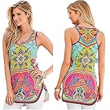 Sunward(TM) Sexy Women Summer Printed Vest Top Sleeveless Shirt