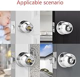 Qrity Stainless Steel Entrance Privacy Door Handle Lockset Key Locking 60/70mm view 3