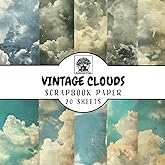 Vintage Clouds Scrapbook Paper: 20 Double-Sided Vintage Cloud Sheets for Scrapbooking, Junk Journals, Card Making, Decoupage, Origami, Paper Crafts, DIY Projects and Mixed Media