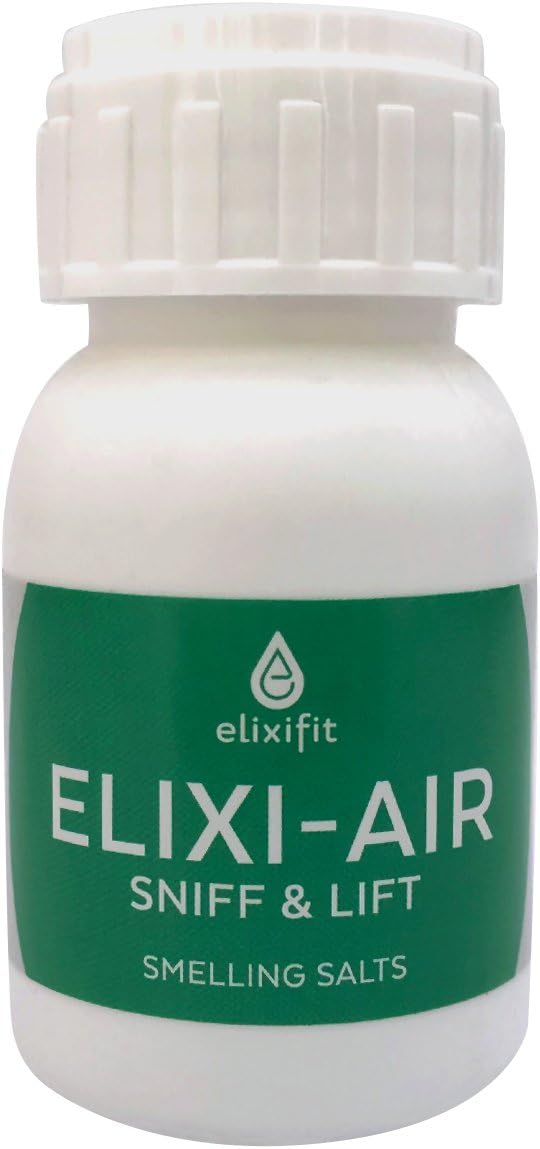 Elixifit Smelling Salts (Ammonium Carbonate) For Powerlifting Weightlifting Strongman Bodybuilding and Crossfit – Extra Strong Formula – Increase Maximal Strength – 50ml