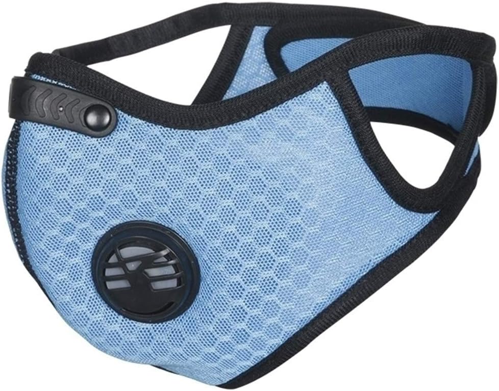 Dust Mask, Dust and Haze Activated Carbon Filter Sports Mask Riding Thermal Mask for Outdoor Running Cycling Activities (Blue)