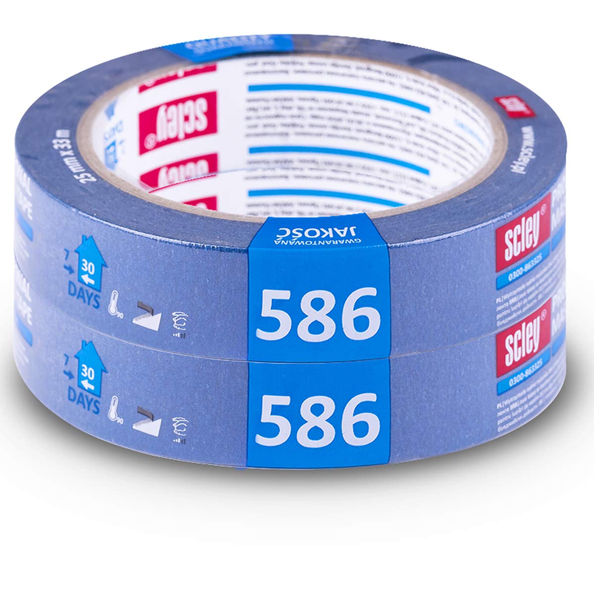 Scley 586 Series Masking Tape 25 mm x 33 m Pack of 2