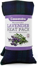 Cassandra Cotton Tartan Heat and Cool Pack 42cm Wheat Lavender UK Made view 3