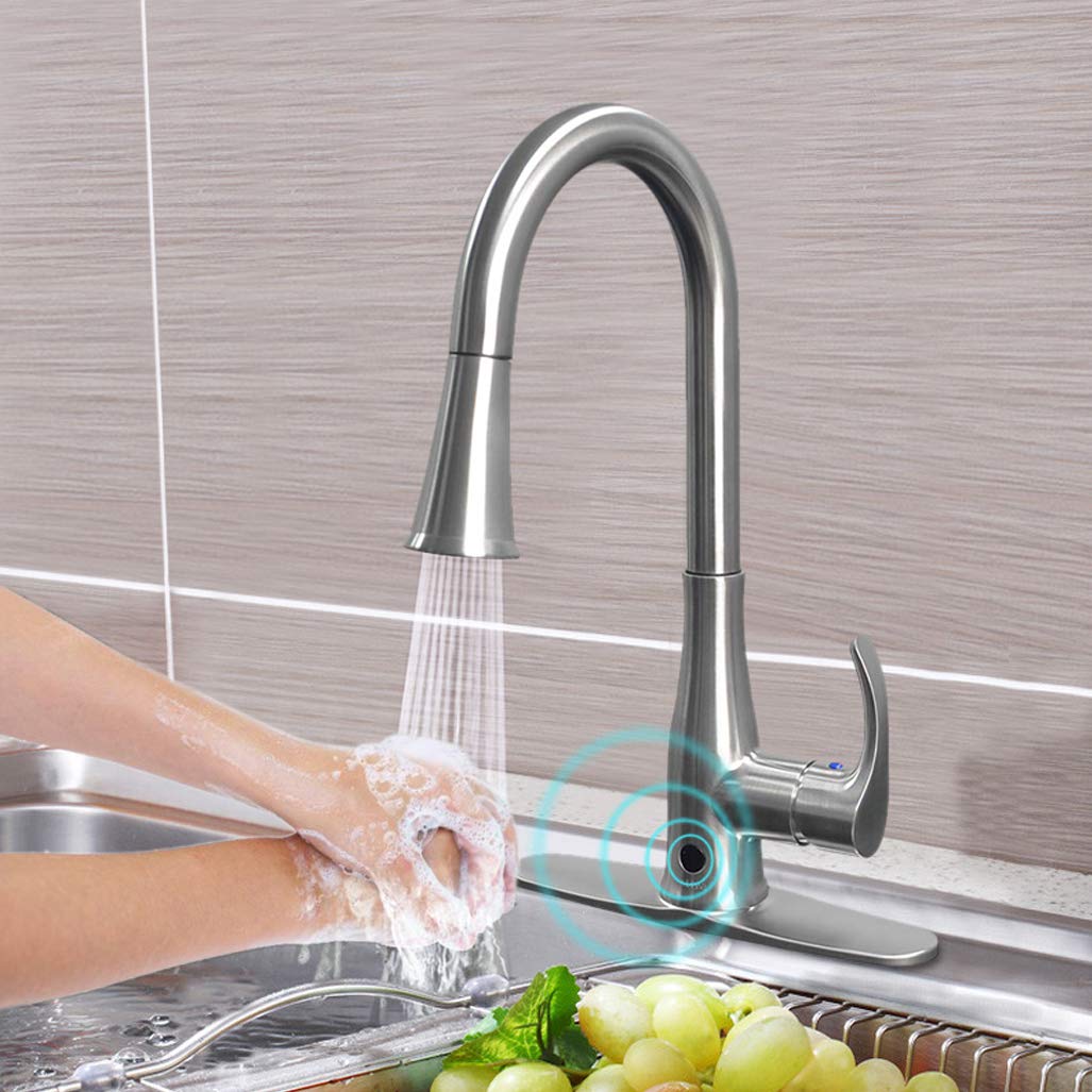 Best Touchless Kitchen Faucet With Pull Down Sprayer Two Spout