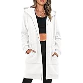 StunShow Women's Zip Up Hoodies Oversized Fleece Long Sleeve Sweatshirts Casual Fall Jacket Coat with Pocket(S-3XL)