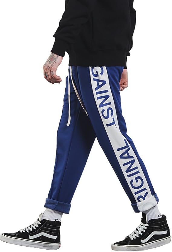 Amazon ジョガーパンツ メンズ ズボン ボーダー ロングパンツ おしゃれ ゆったり スポーツ パンツ 大きいサイズ ジョガーパンツ 秋 冬 スウェットパンツ ァッション 黒 赤 日本語の単語 Xl ブルー フィットネス トレーニング ロングパンツ 通販