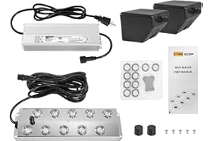 Dyna-Living Mist Maker Ultrasonic Fogger 10 Head Mist Maker Fogger 7000ml/H Ultrasonic Mister Fogger Pond Mister 350W Atomizer Pond Fogger with Float, IP67 Waterproof Halloween Fog Mist Machine