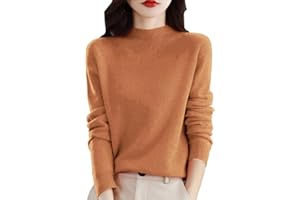 GVEYTPHQ Cashmere Sweaters for Women Half Turtleneck Merino Wool Sweater Women 2025 Spring Long Sleeve Soft Pullover Sweater