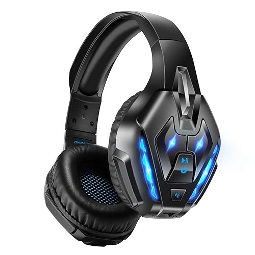 PHOINIKAS PS5 Gaming Headset for PS4, PC, Switch, Q10 Xbox One Headset with  Stereo Sound, Detachable Mic, Wireless Bluetooth Headphone only for - Main Image