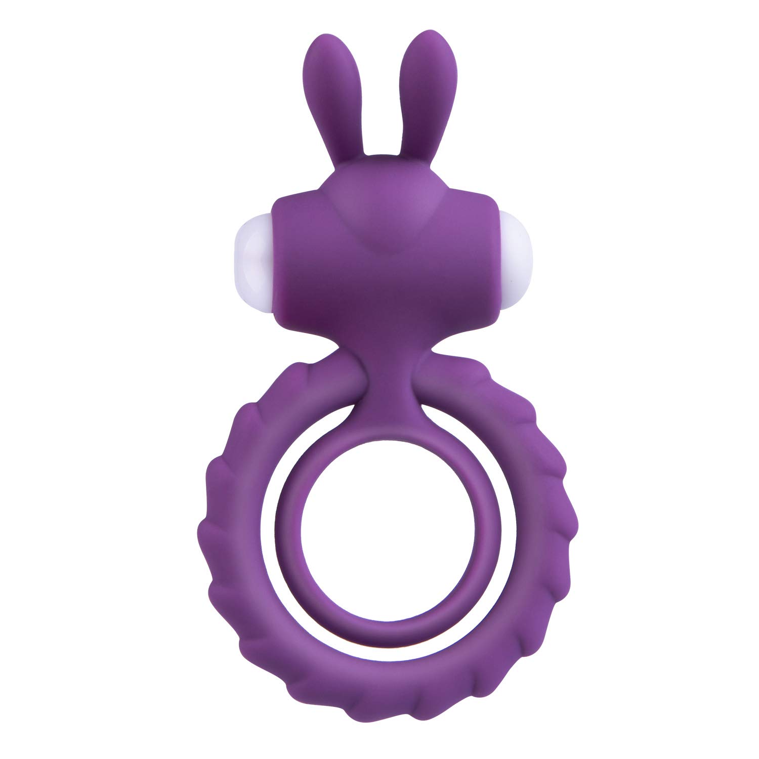Vibrating Penis Ring, l\'aise vie Silicone Soft Stretchy Cock Rings for Men Waterproof Ring Toys for Males and Couples for Longer Lasting Erections Triple Wearing Ways with 2 LR41 Batteries(Rabbitlady)