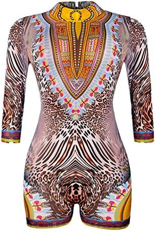 Women's See Through Stretchy Mesh Inspired Boy-Leg Long Sleeve Backless One Piece Swimwear Bikini Cover up Cardigan Sheer Rash Guard Boyshort Beachwear