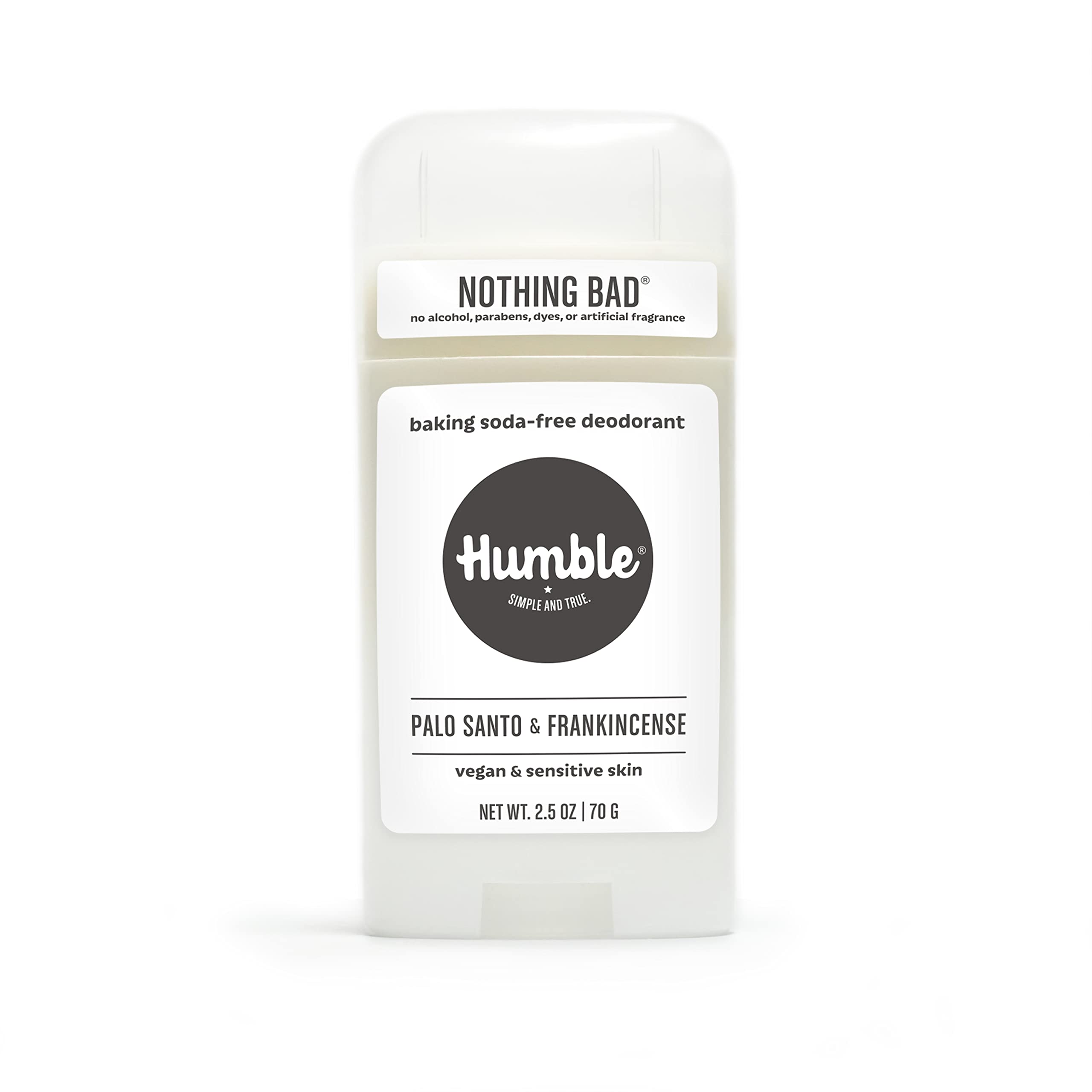 Photo 1 of HUMBLE BRANDS Aluminum-Free Deodorant, Vegan and Cruelty- free, Formulated for Sensitive Skin, Palo Santo and Frankincense, 2.5 Ounce (Pack of 1)