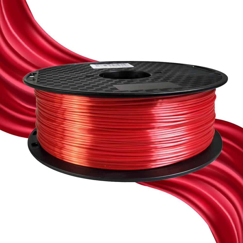 CC3D Silk Red PLA Filament 1.75 mm 1KG 3D Printer Filament Spool 3D Printing Material Silky Shiny Metallic PLA Red Metal Glossy Filament