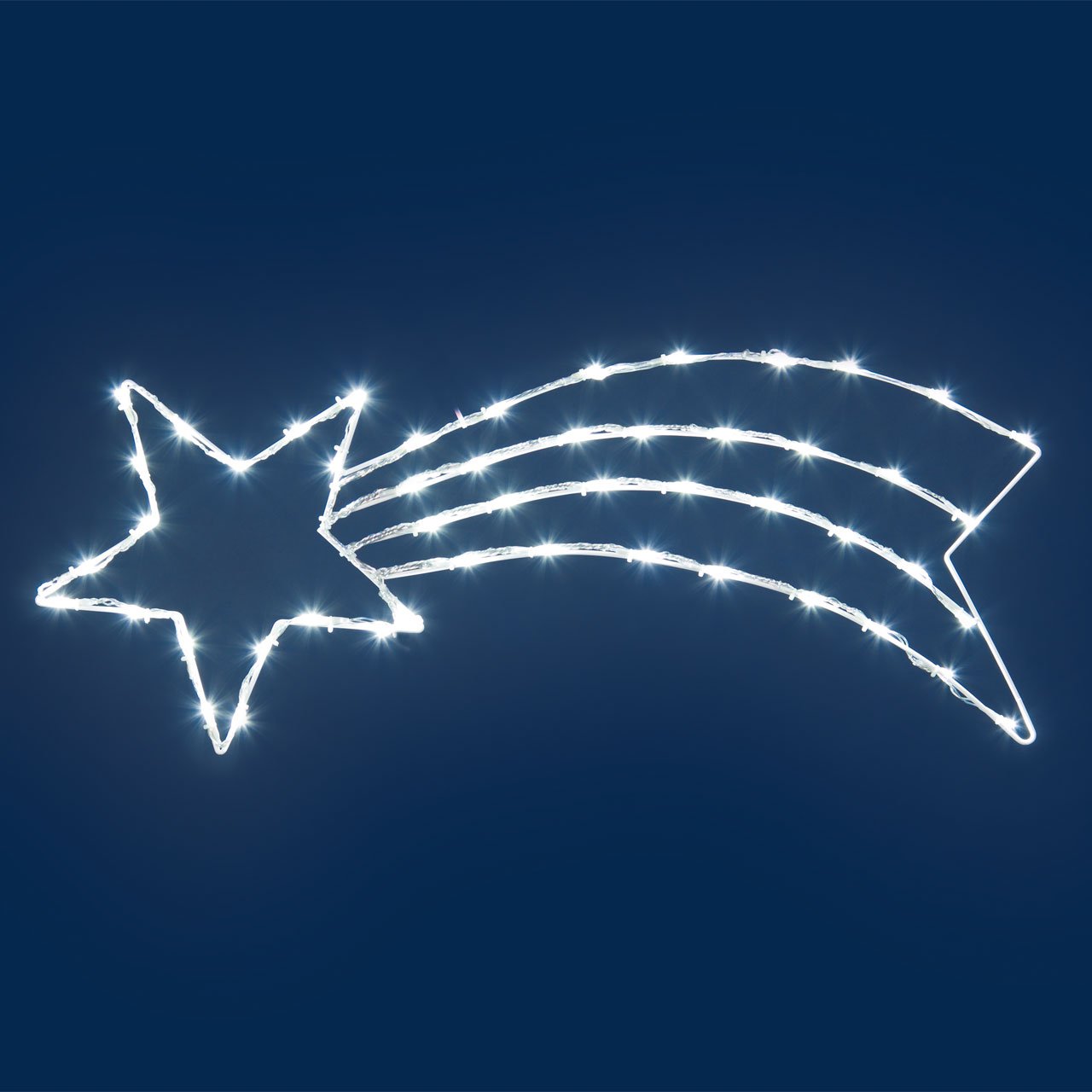 Stella eta con effetto rincorsa 85 x 33 cm 50 led bianchi cavo trasparente luci natalizie stelle di Natale LuminalPark Amazon Casa e cucina