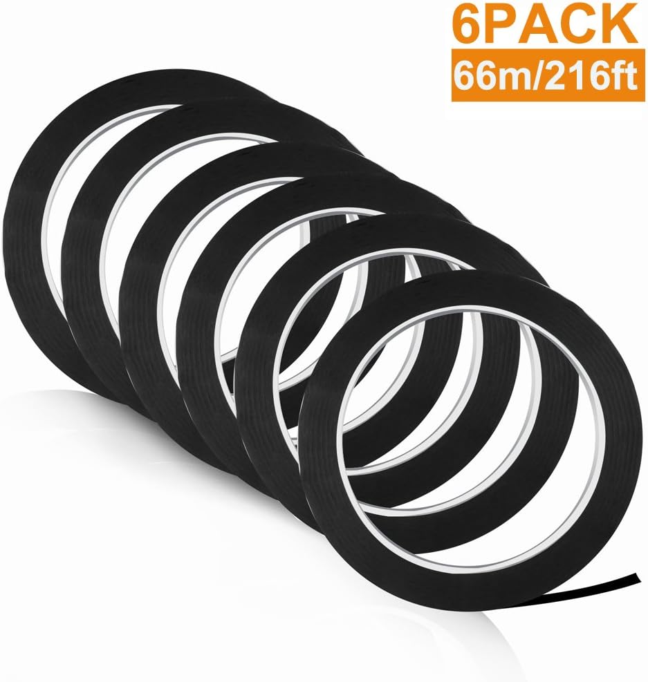 3mm Whiteboard Tape, Pyhot Black 216feet/66m Gridding Tape Graphic
