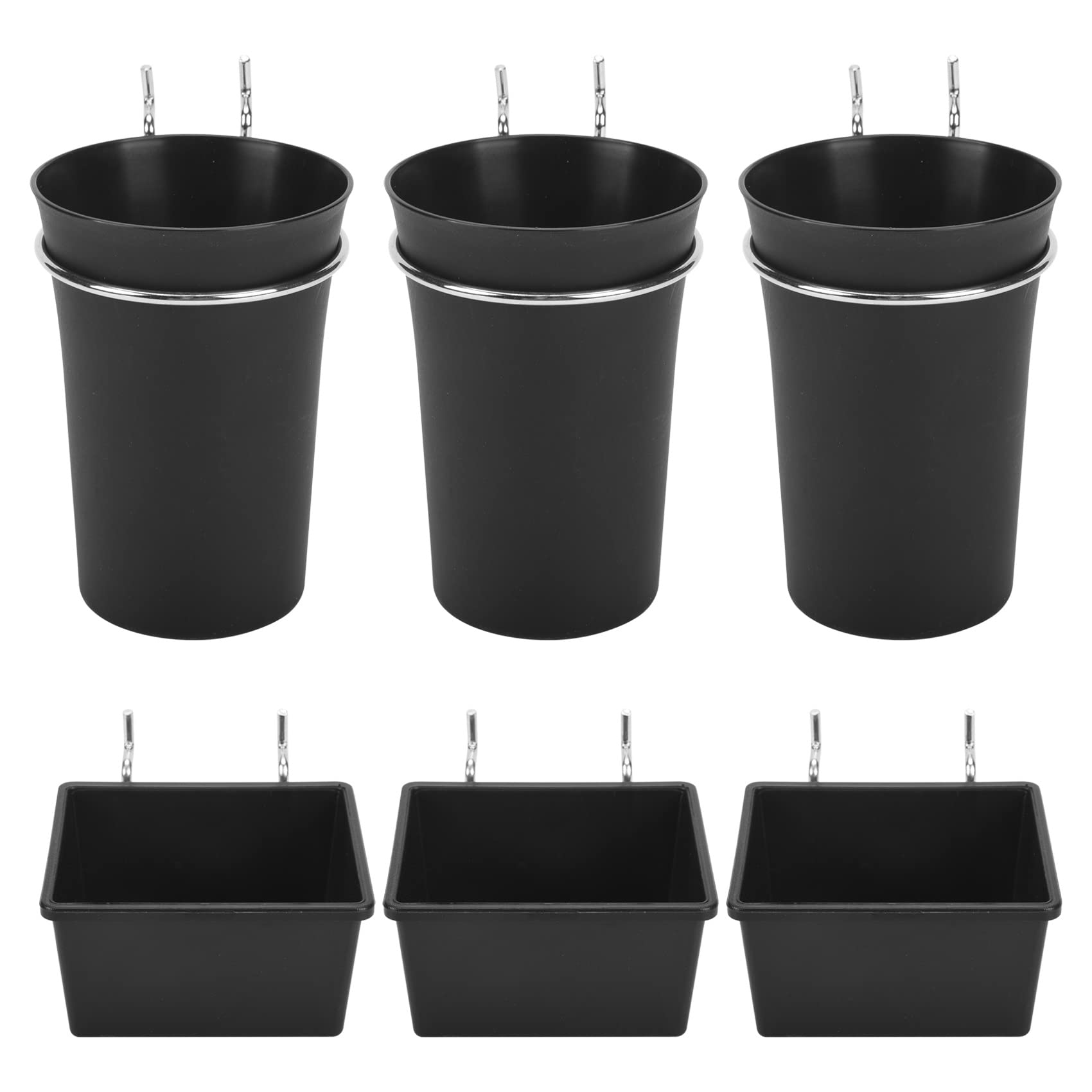 PRATYAHARA 6 Sets Perforated Panel Bins with Hooks, Assorted Hooks, Cup Holder Hooks for Perforated Panels for Organization