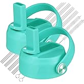 Straw Lid for Hydro Flask, Lids with Straw Compatible with Hydro Flask Wide Mouth 12/18/20/32/40 oz Water Bottles, Leak-Proof Drinking Cap with Replacement Straw, Durable Sport Bottle Lid Accessories