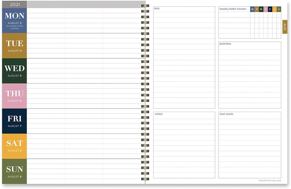 Neapolitan Large Daily Weekly Monthly July 2020 - June 2021 Planner + Coordinating Planning Stickers : Office Products