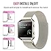 For Fitbit Blaze Accessory Band,Small (5.5-6.7 in),Oitom Frame Housing+Milanese loop Stailess Steel Band for Fitbit Blaze Smart Watch Fitness(Champagne)