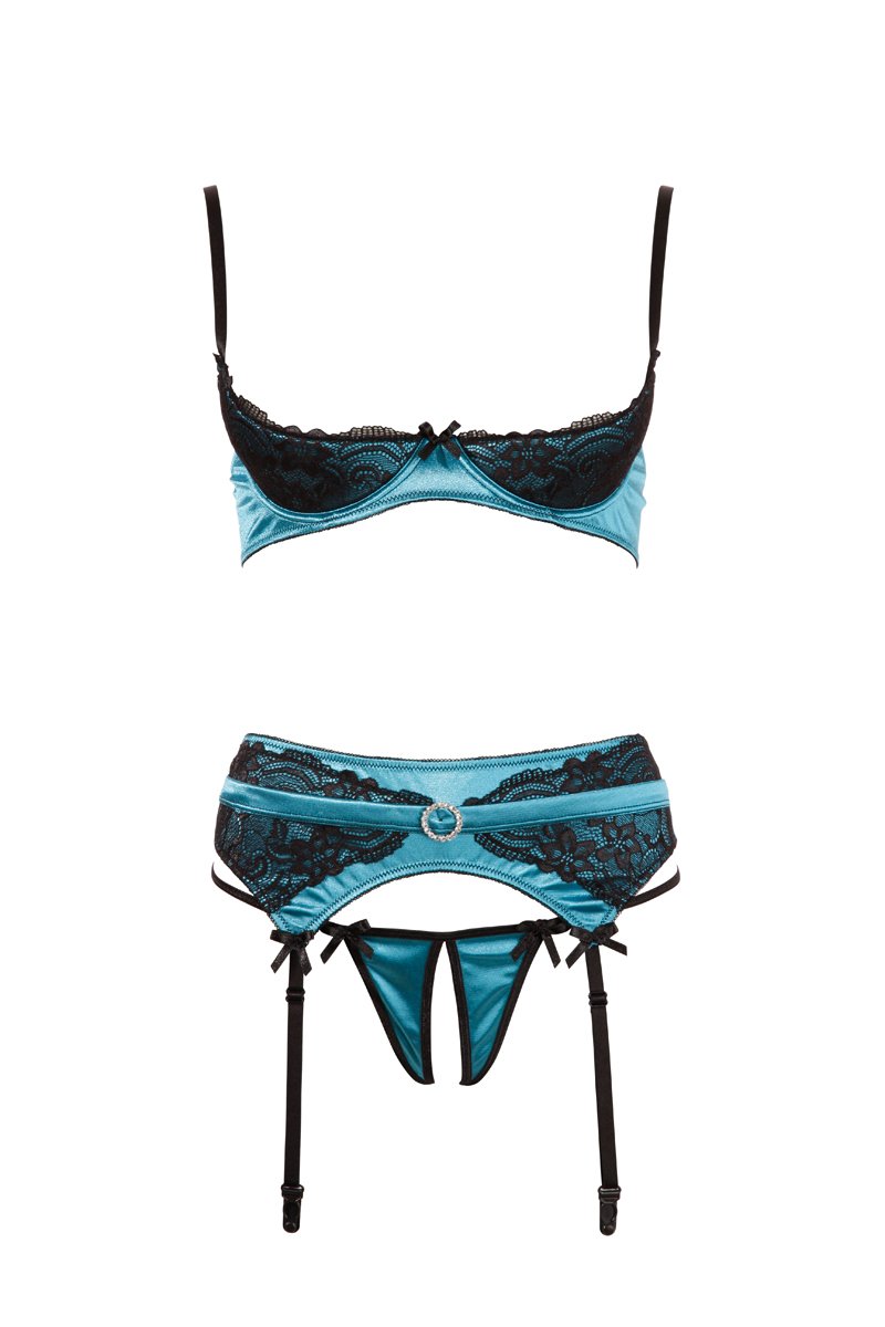 Cottelli Collection Lingerie 75B/Small Jade Shelf Bra Set