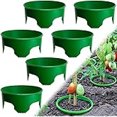 EBaokuup 6 Pcs 10 Inch Planting Grow Rings-Planting Protective Round Edging to Separate Rock and Pest-Planting Rings for Vegetables, Herbs and Flowers