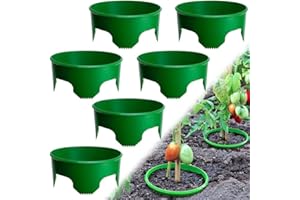 EBaokuup 6 Pcs 10 Inch Planting Grow Rings-Planting Protective Round Edging to Separate Rock and Pest-Planting Rings for Vegetables, Herbs and Flowers