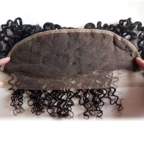 Ali Julia Hair Brazilian Curly Hair 3 Bundles with 13x4 Frontal Lace Clsoure Virgin 100% 7A Unprocessed Human Hair Extensions Natural Color (10 12 14+10 inch)