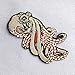 Octopus Patch Embroidered Badge Iron On Sew On Emblem