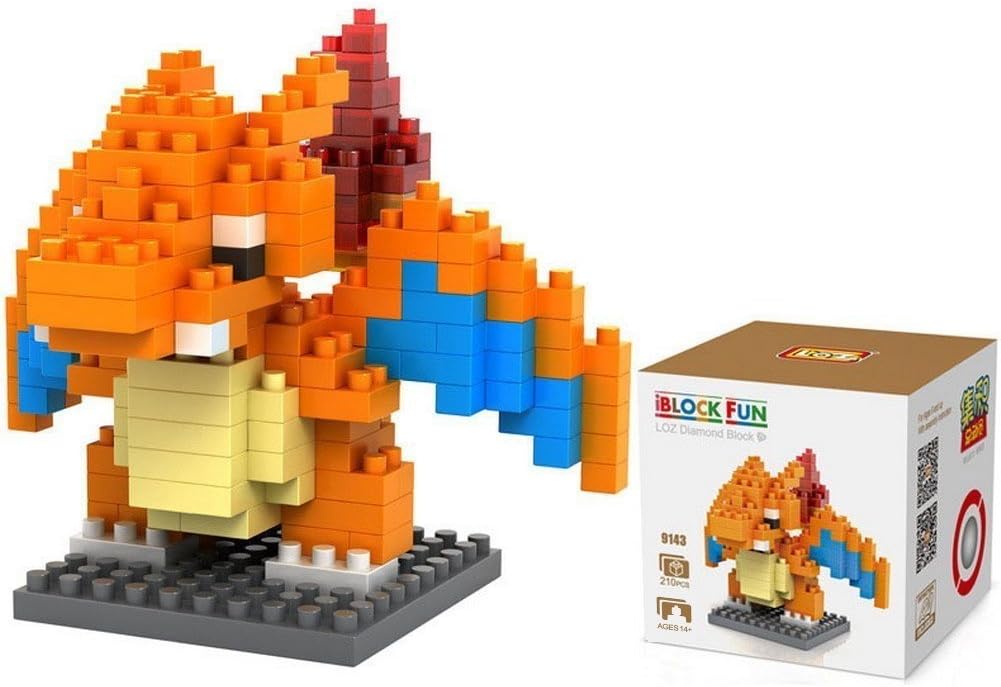 Pokemon Charizard - iBlock Fun LOZ Diamond Micro Block Set by iBlock Fun LOZ Diamond Block