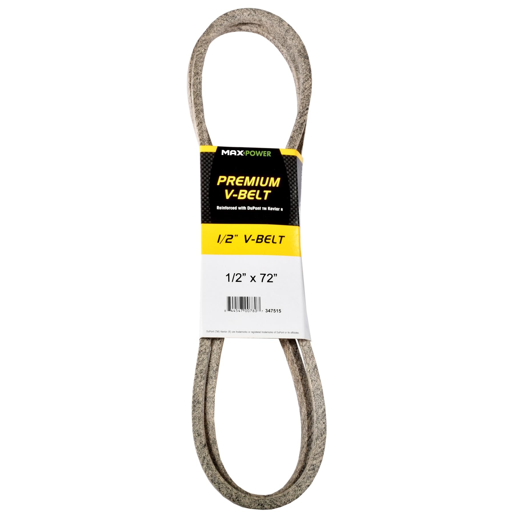MaxPower V-belt 347515, Kevlar reinforced, 1/2 inch x 72 inch, 4L720, outer length L(a) 1830 mm.