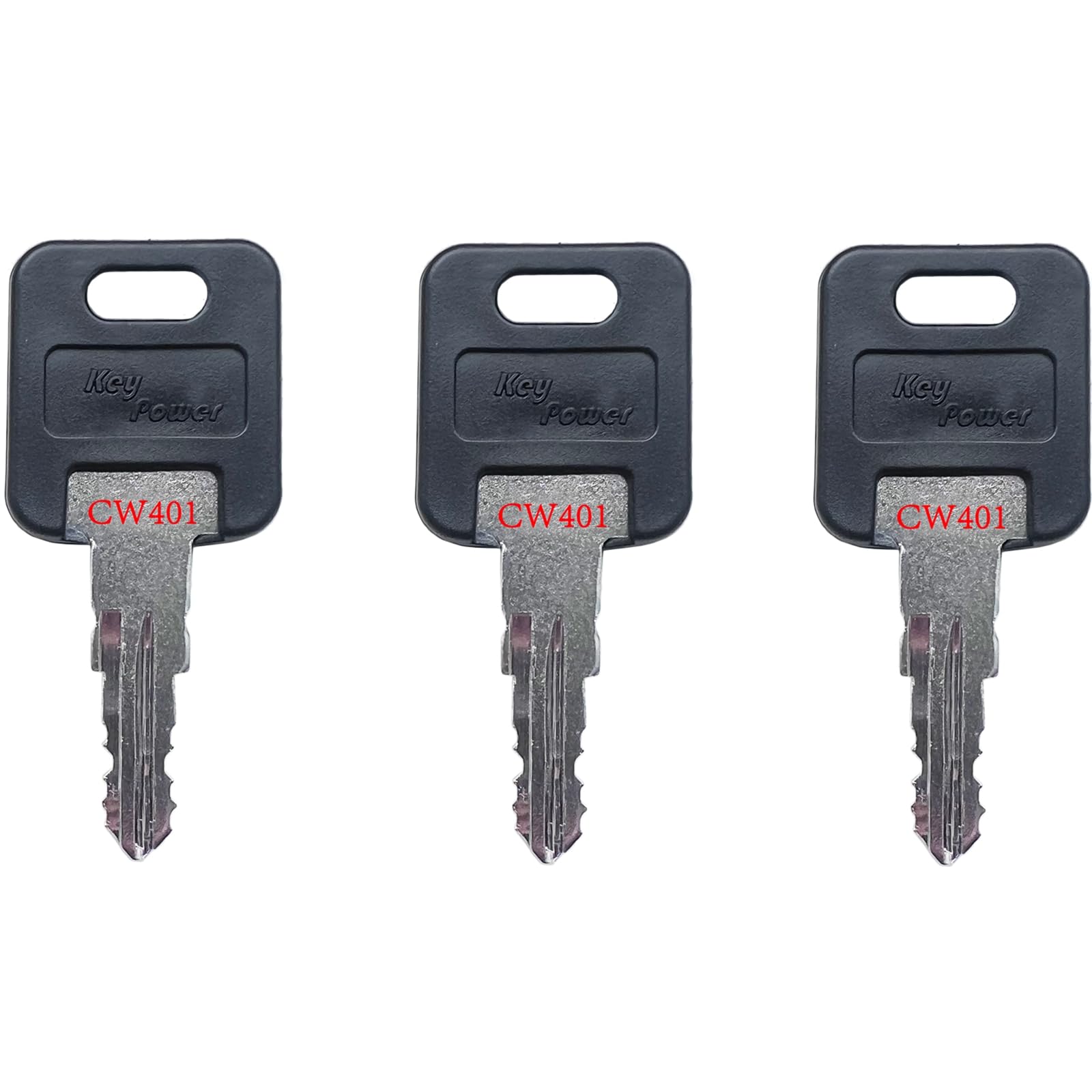 Photo 1 of (3) KeyPower CW401 - CW451 Keys for FIC Fastec RV Motorhome Camper Trailer Door Lock, Double Side Pre-Cut Key, CW Series Key Code: CW420