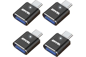 𝟒𝐏𝐚𝐜𝐤 𝐔𝐩𝐠𝐫𝐚𝐝𝐞𝐝 ENVEL USB C to USB Adapter, USB 3.0 to USB C Adapter, Type-C Male to USB Female OTG Converter, Compatible with Apple iWatch iPhone 13 14 15 Galaxy S24 iPad Air 4 5 Mini 6