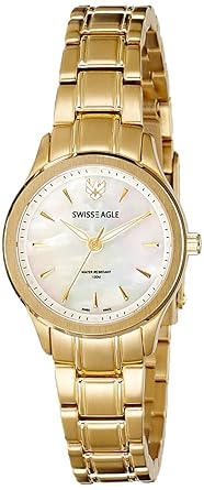 Swiss Eagle Analog White Dial Womens Watch-SE-6047-22