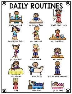 Tamaño Grande A4 Tarjeta de Palabras en inglés Dibujos Animados Imagen